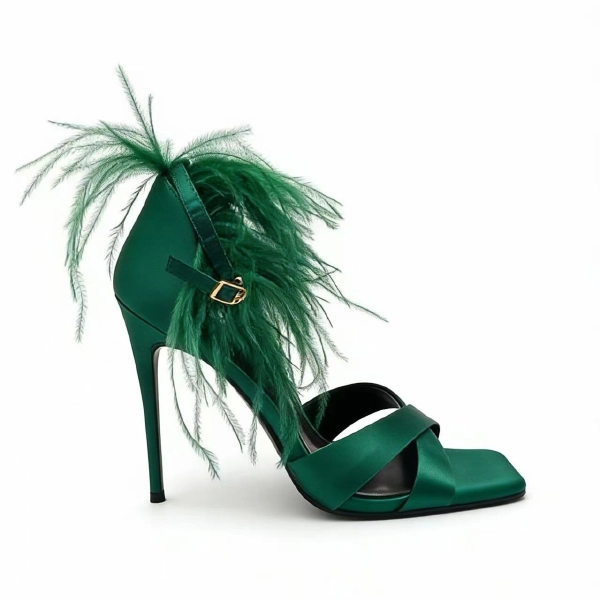 heels with fur